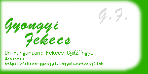 gyongyi fekecs business card